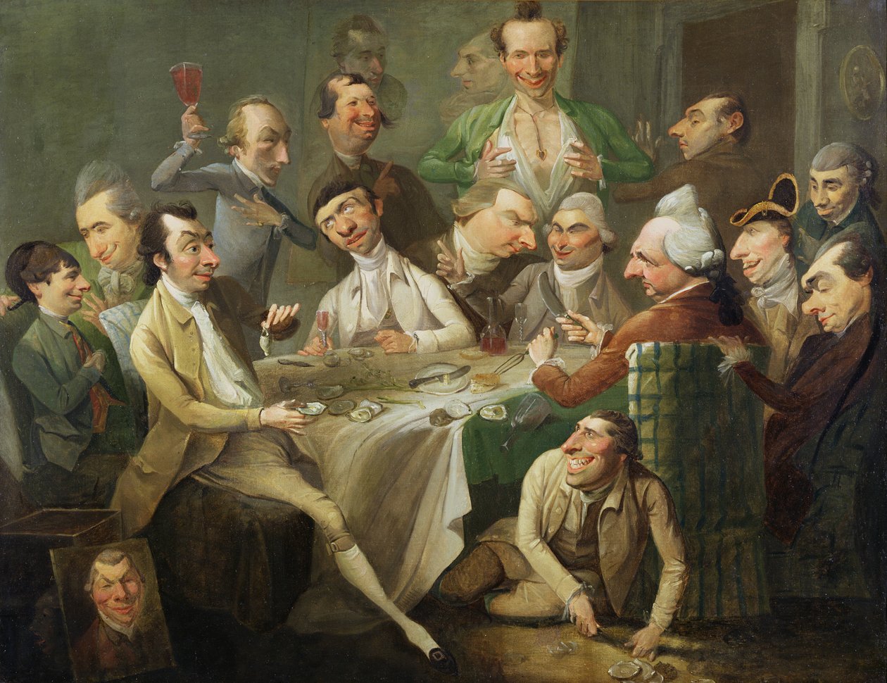 A Caricature Group, ca 1776 (olja på duk) av John Hamilton Mortimer