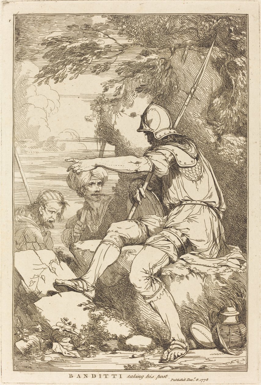 Banditti tar sin post av John Hamilton Mortimer