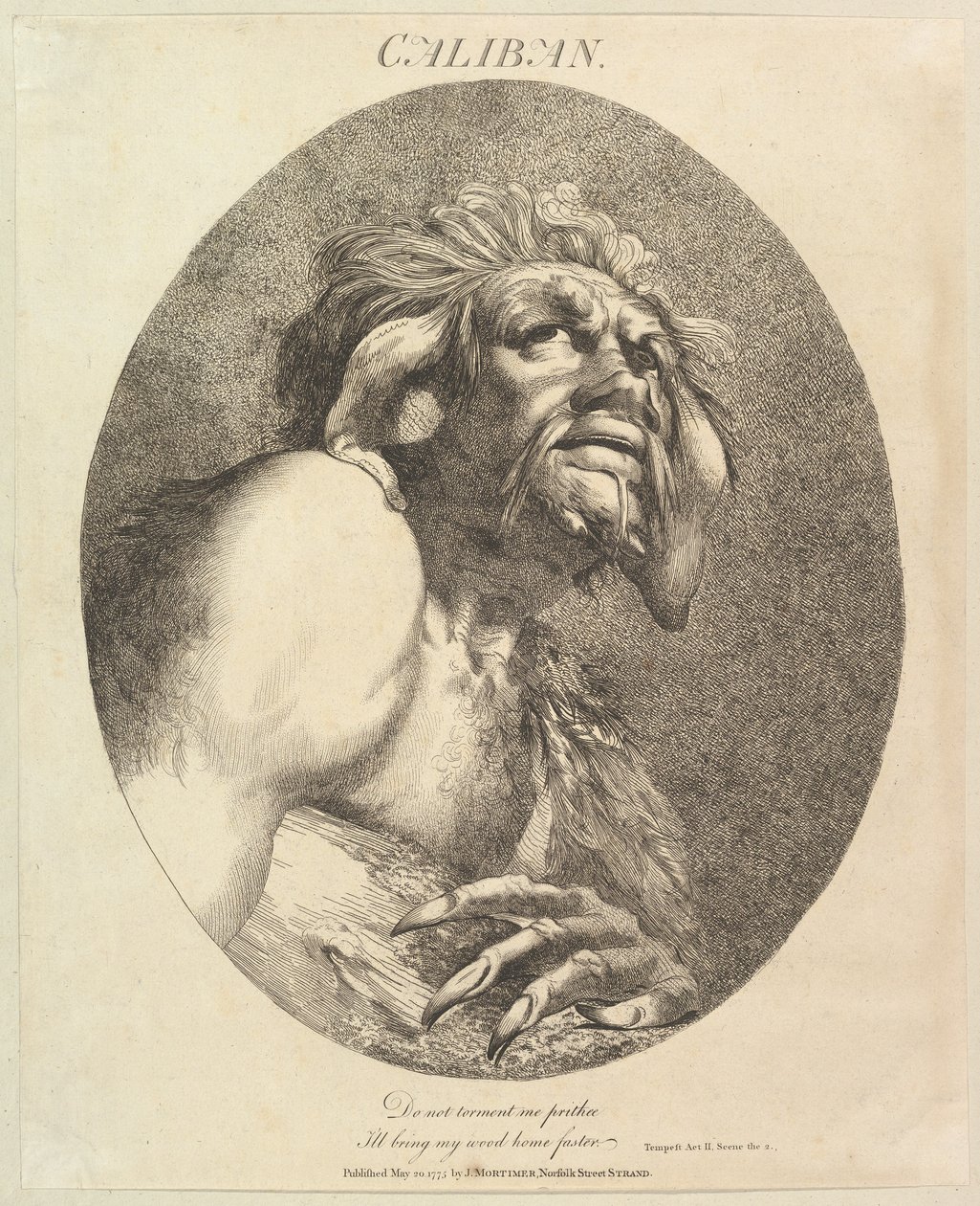 Caliban tolv karaktärer från Shakespeare, 20 maj 1775. av John Hamilton Mortimer