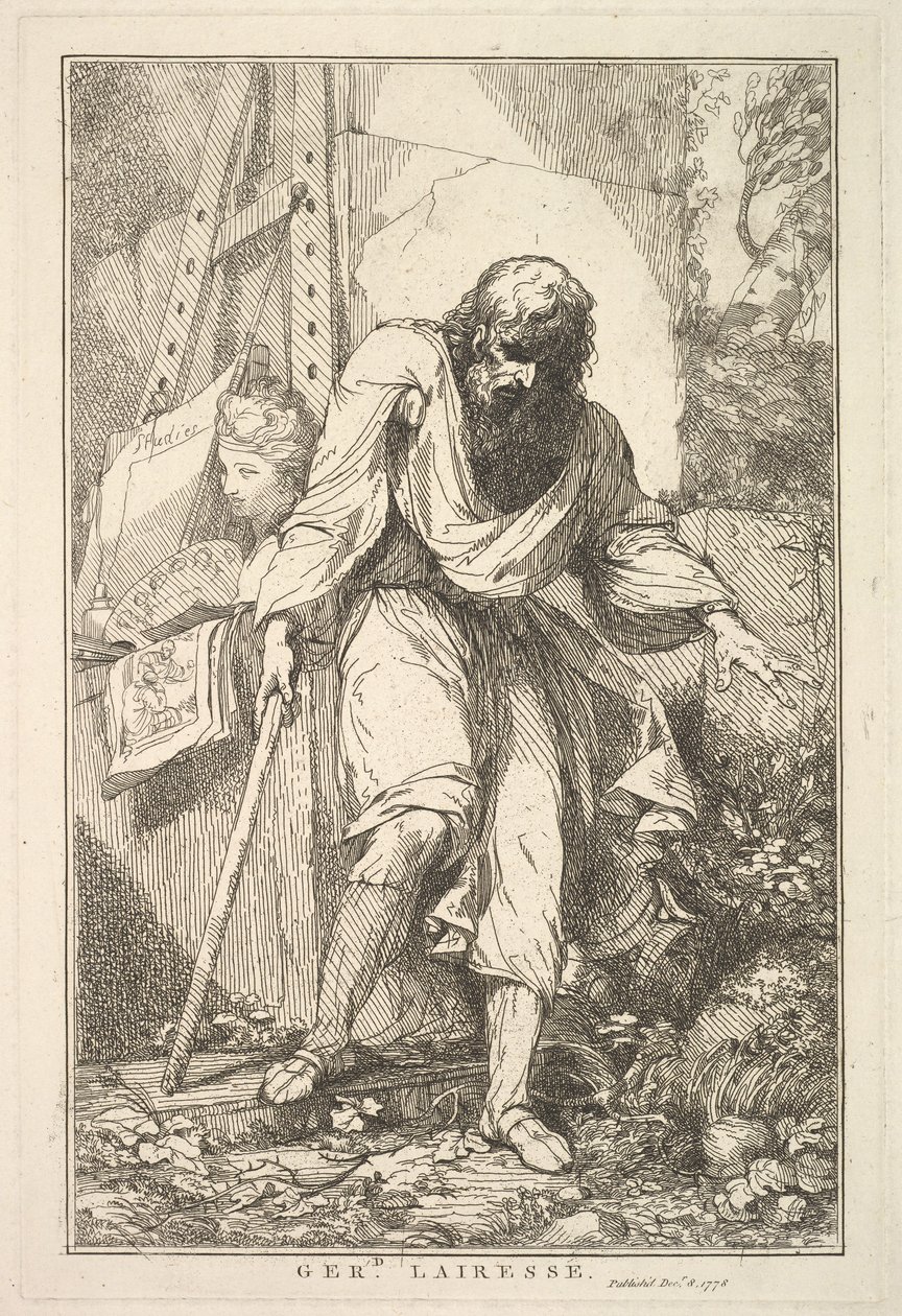 Gerard Lairesse från Femton Etchings Dedicated to Sir Joshua Reynolds, 8 december 1778. av John Hamilton Mortimer