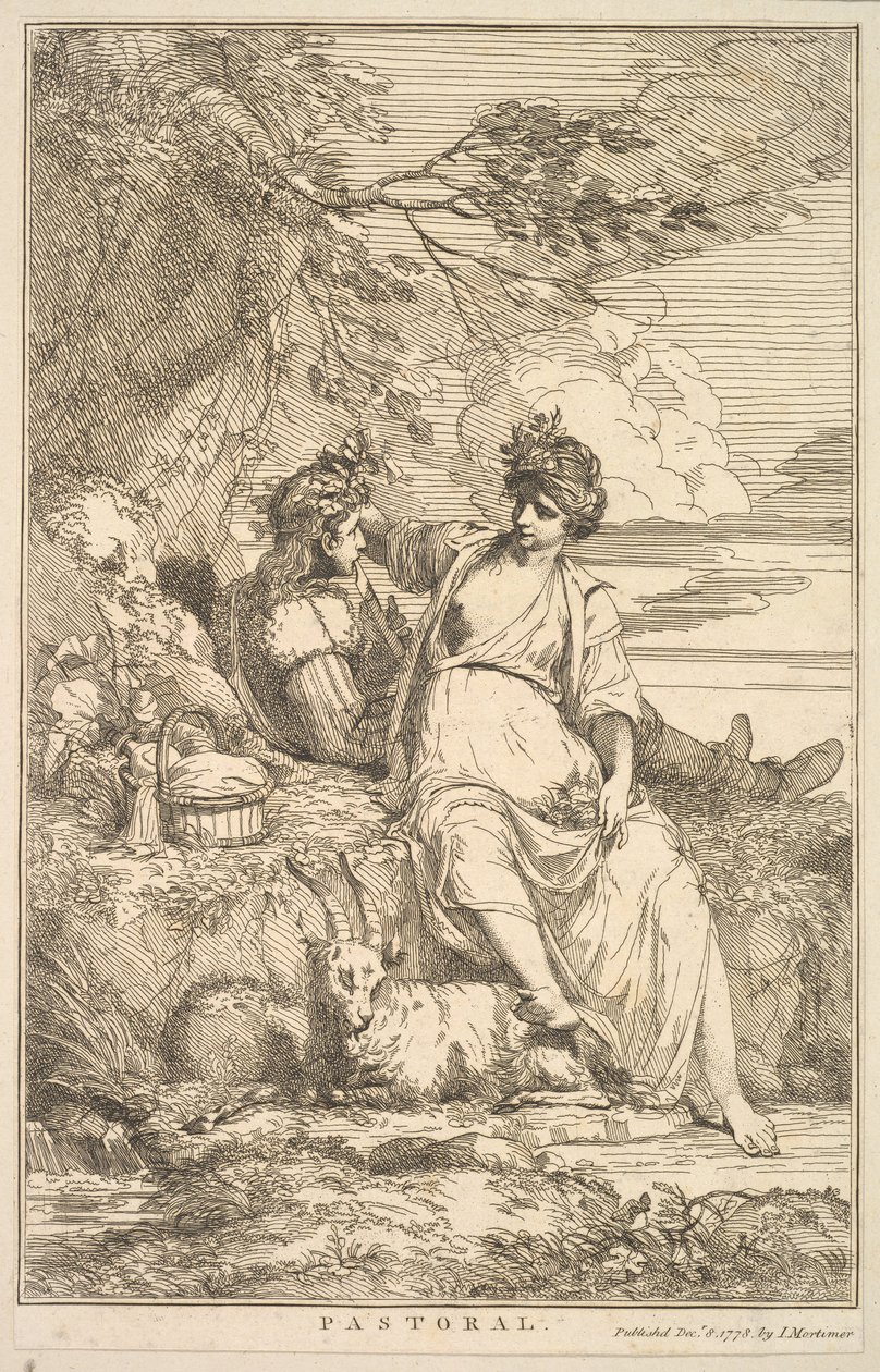 Pastoral från femton etsningar tillägnad Sir Joshua Reynolds, 8 december 1778. av John Hamilton Mortimer