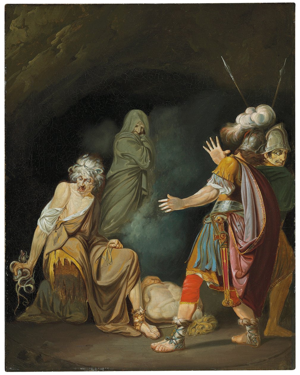 Sextus Pompeius rådfrågade Erichthus före slaget vid Pharsalia av John Hamilton Mortimer