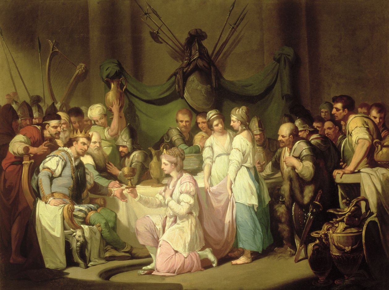 Mötet mellan Vortigern och Rowena av John Hamilton Mortimer