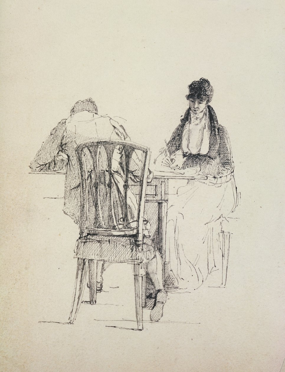 En man som läser, ca 1804-30 av John Harden