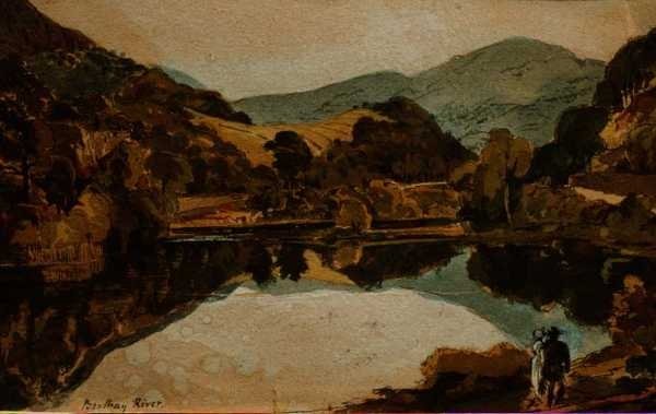 Brathay River nära Hawkshead, Cumbria av John Harden