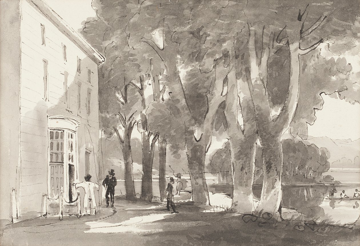 Färja, 1814 (wc på papper) av John Harden