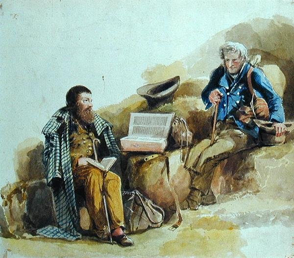 Resande (akvarell på papper) av John Harden