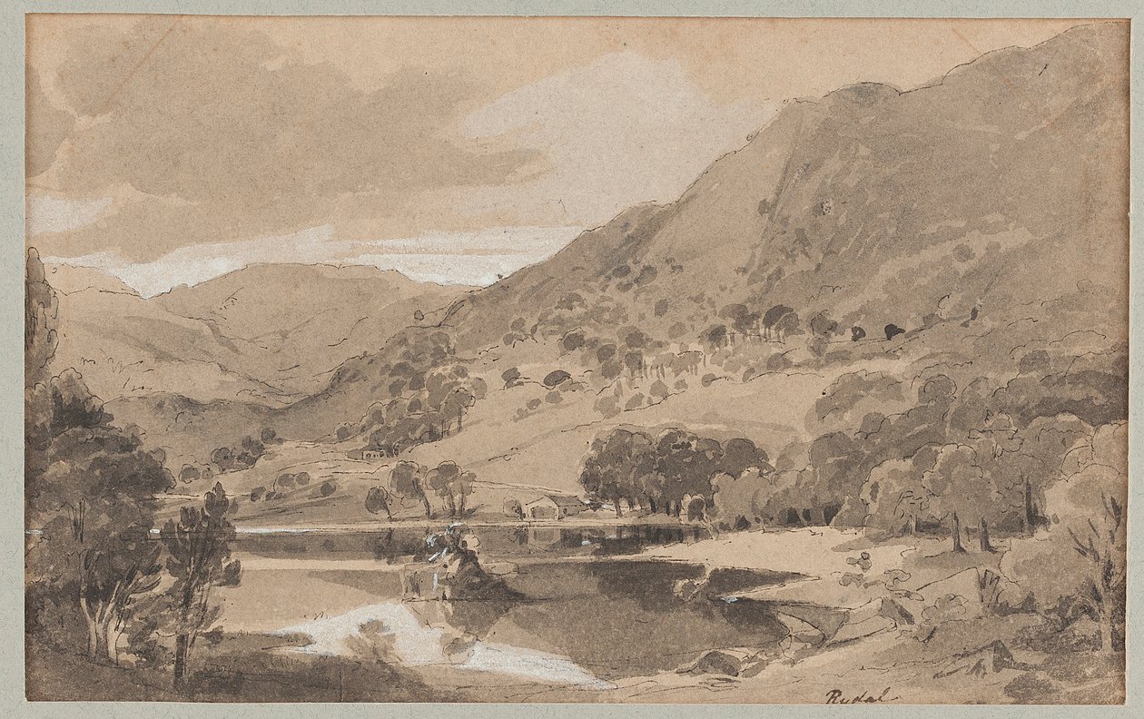 Rydal, 1812 (wc kwenye karatasi)swed av John Harden