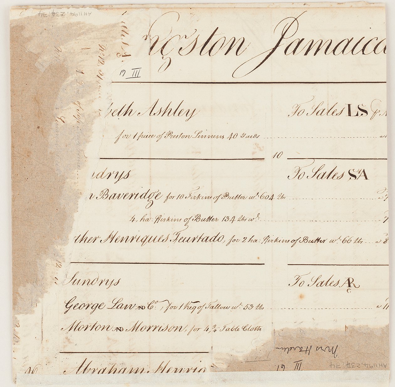 Tabell över George Law (penna och bläck på papper) av John Harden
