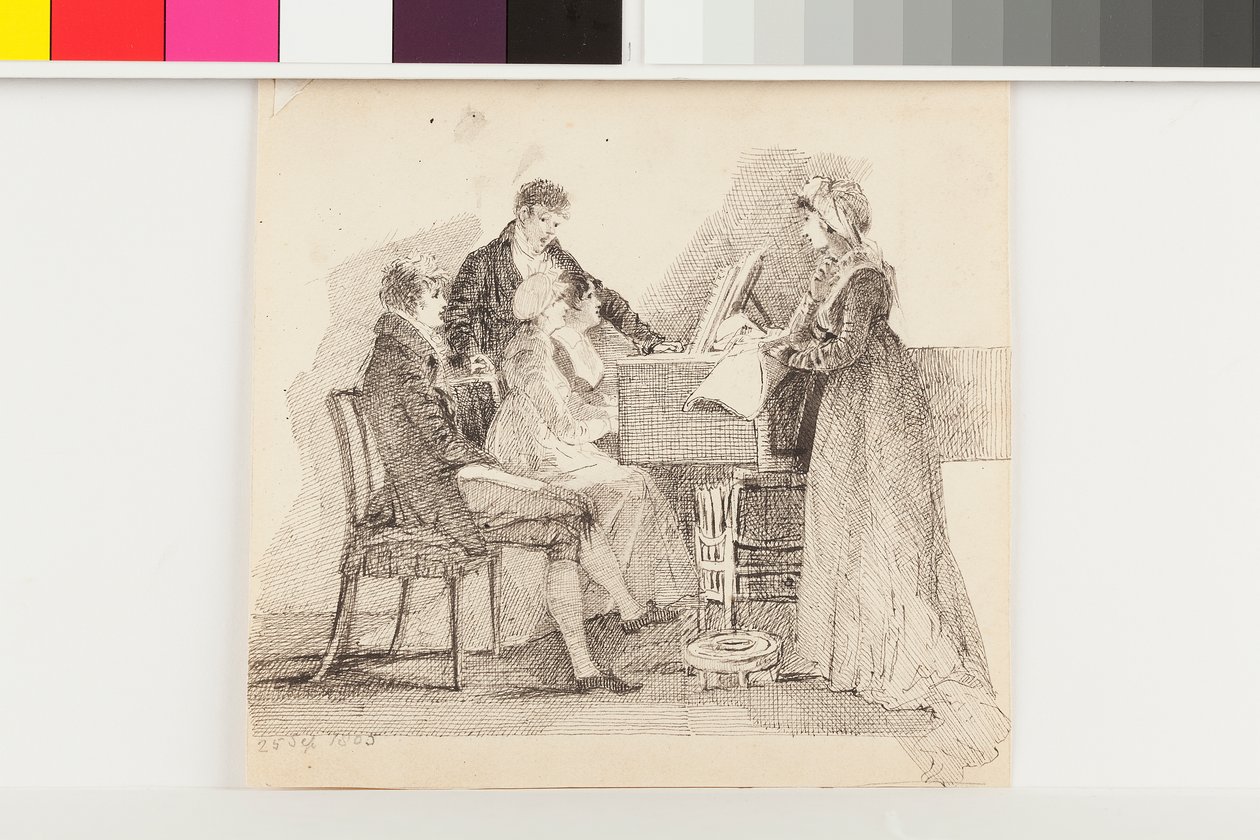 Konserten, 25 september 1805 (penna och bläck på papper) av John Harden