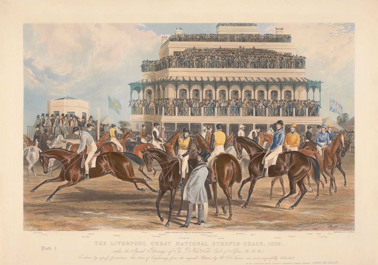 En av en uppsättning av fyra: The Liverpool Great National Steeple-Chase av John Harris