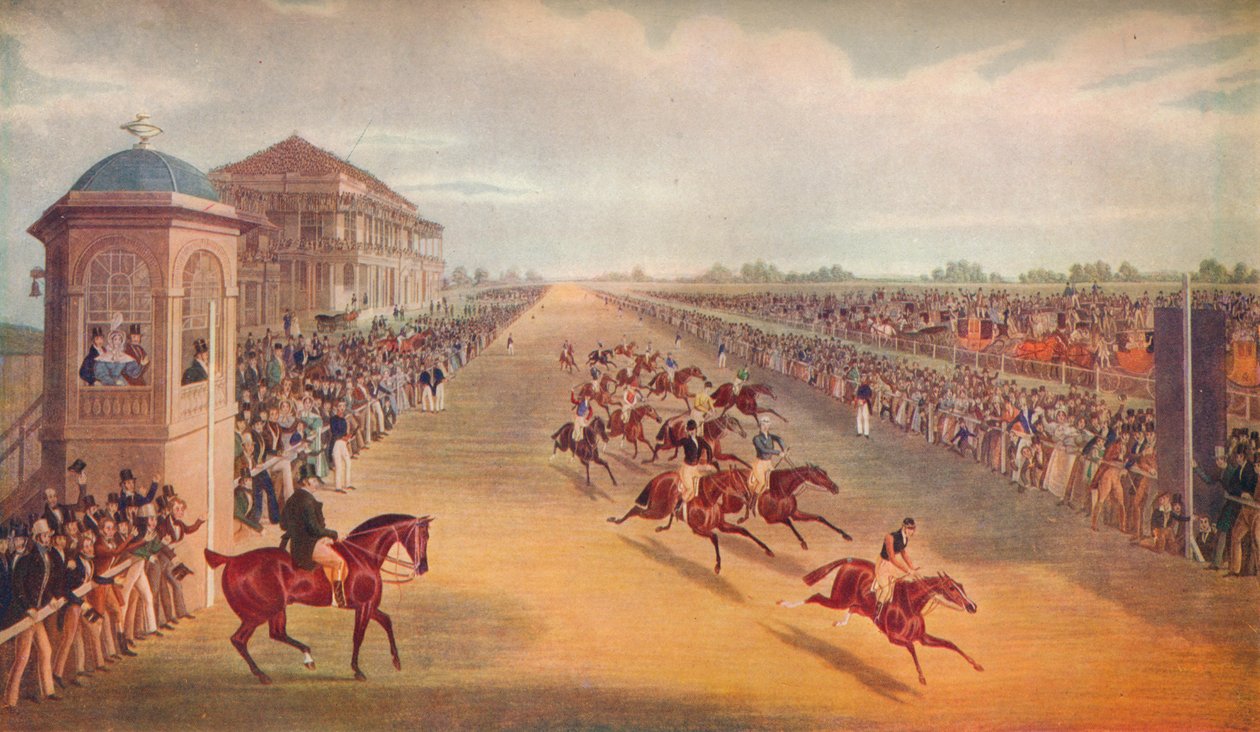 Race for the Great St. Leger Stakes, 1836, 1837 av John Harris