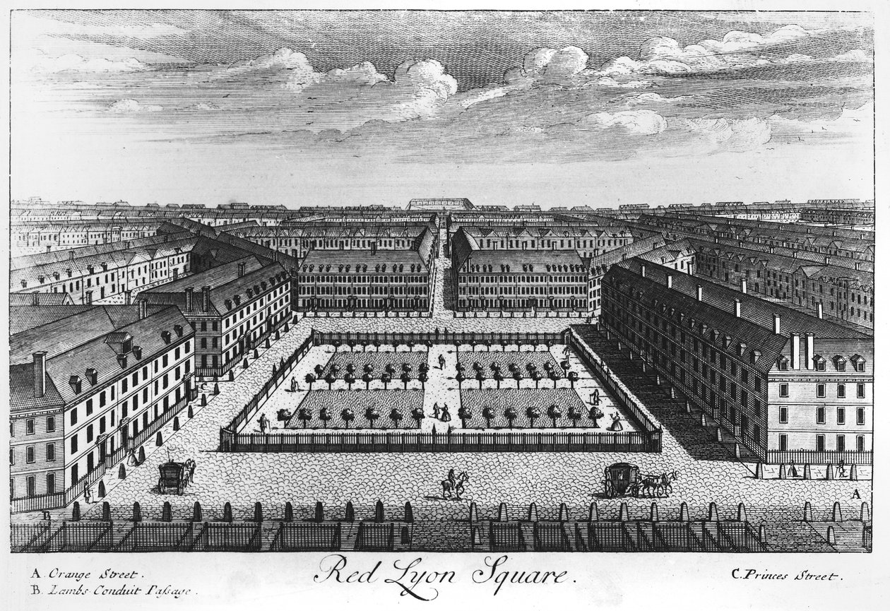Röda Lyon Square av John Harris