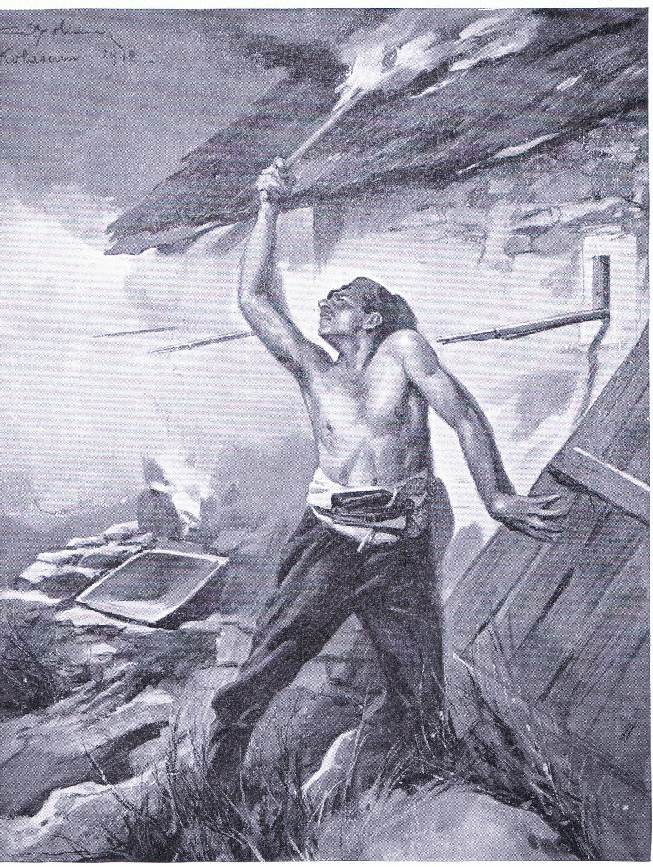 En gränsincident från Balkankriget 1912, från Hutchinson