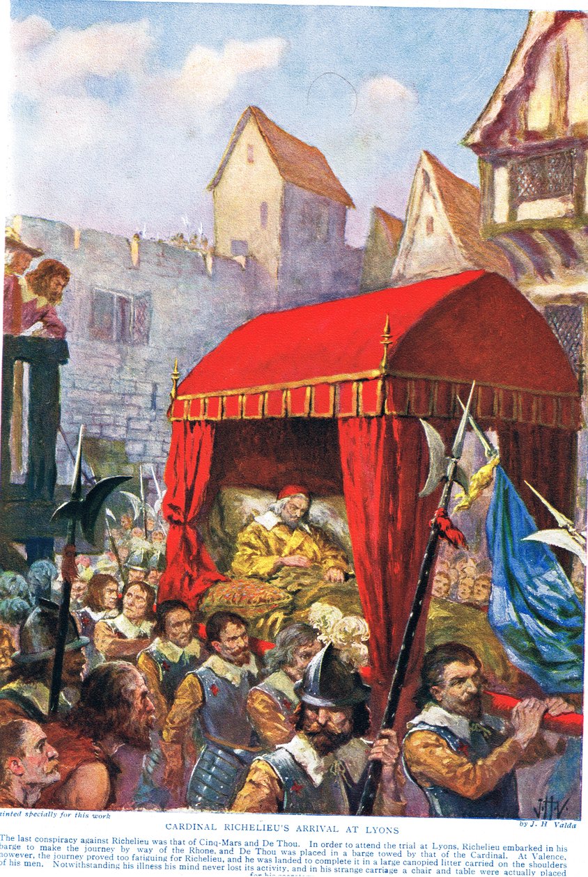 Kardinal Richelieus ankomst till Lyon, illustration från 