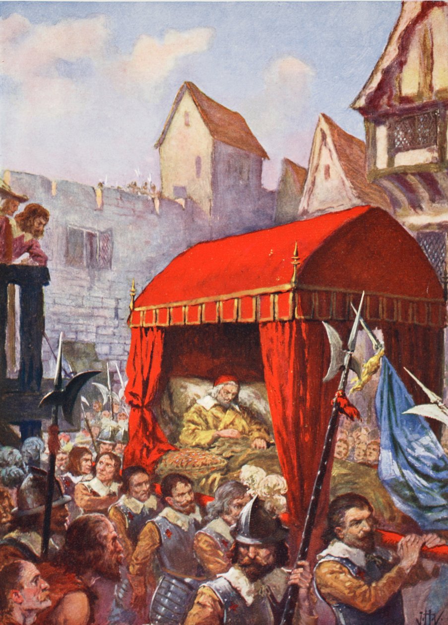 Kardinal Richelieus ankomst till Lyon, illustration från 