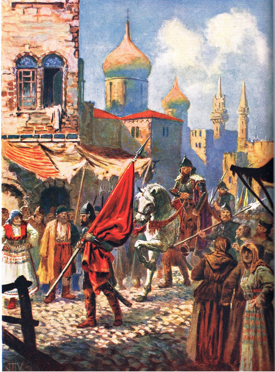 Ivan den förskräckliges återkomst till Moskva, illustration från "Hutchinson