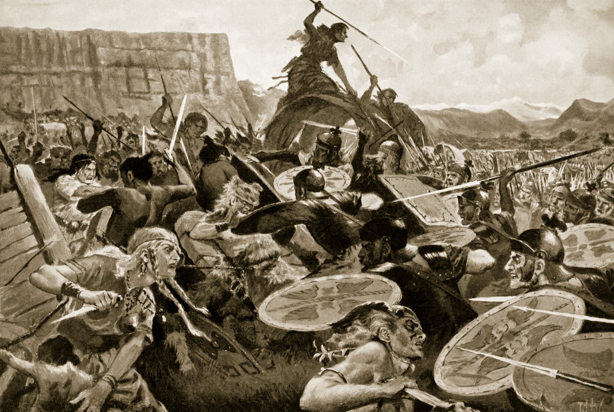 Slaget vid Aquae Sextiae, 102 f.Kr. av John Harris Valda