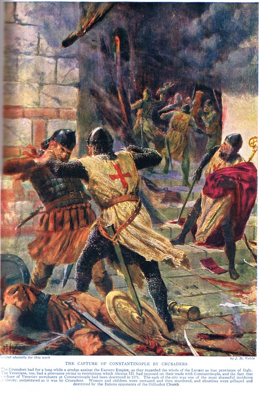 Korsfararnas erövring av Konstantinopel av John Harris Valda