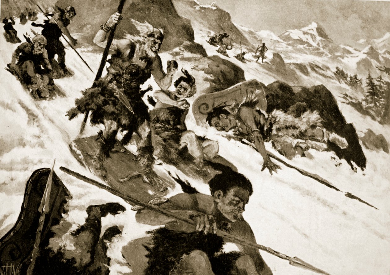 Cimbri i Alperna av John Harris Valda