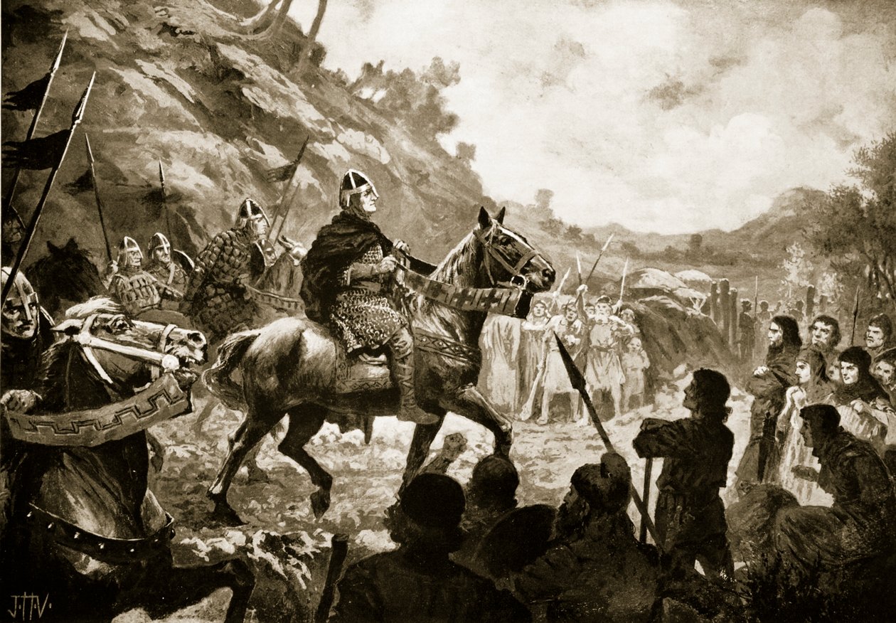 Vilhelm Erövrarens marsch in i Wales av John Harris Valda