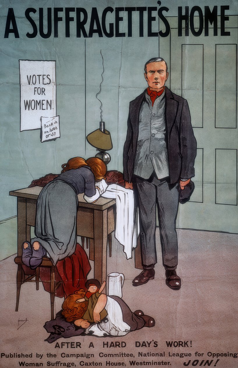 A Suffragettes Home / J. Hassall / Affisch, 20. Jahrhundert av John Hassall
