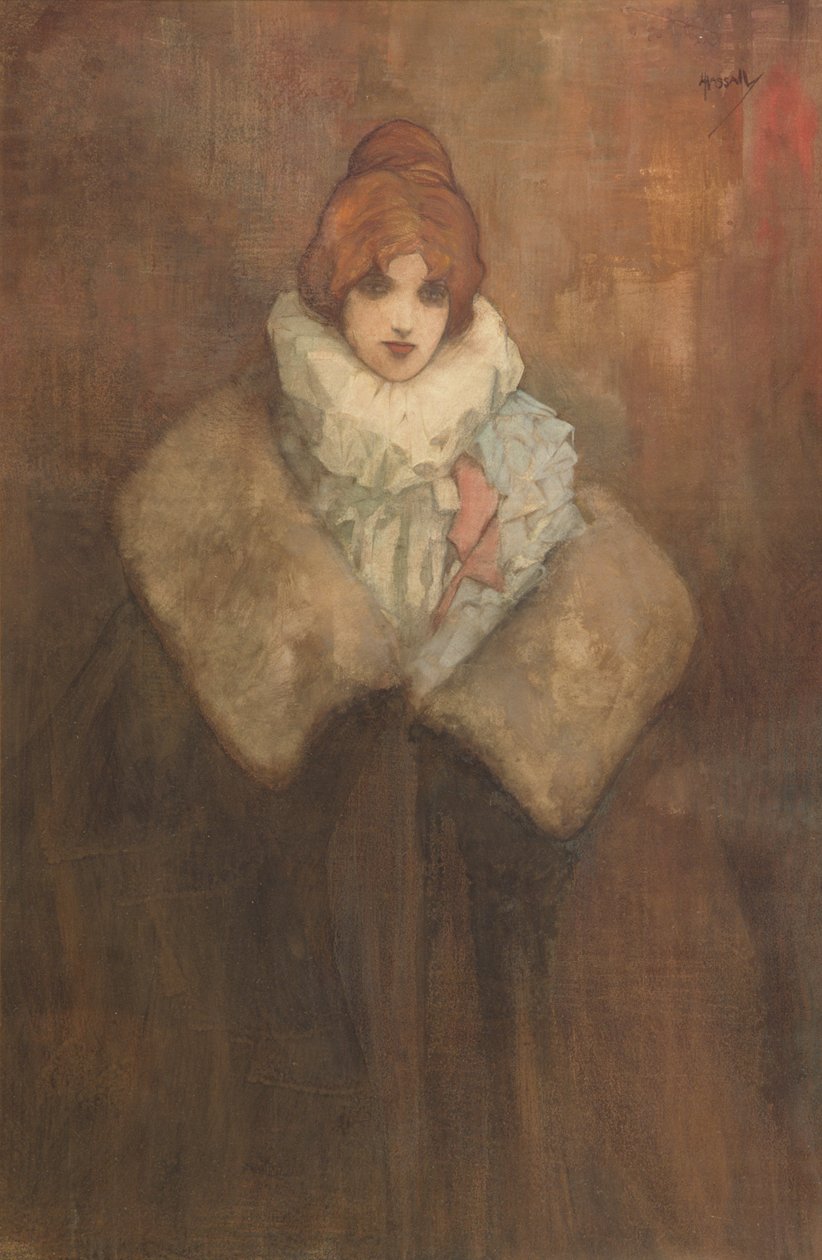 An Edwardian Lady, ca 1910 (akvarell på papper) av John Hassall