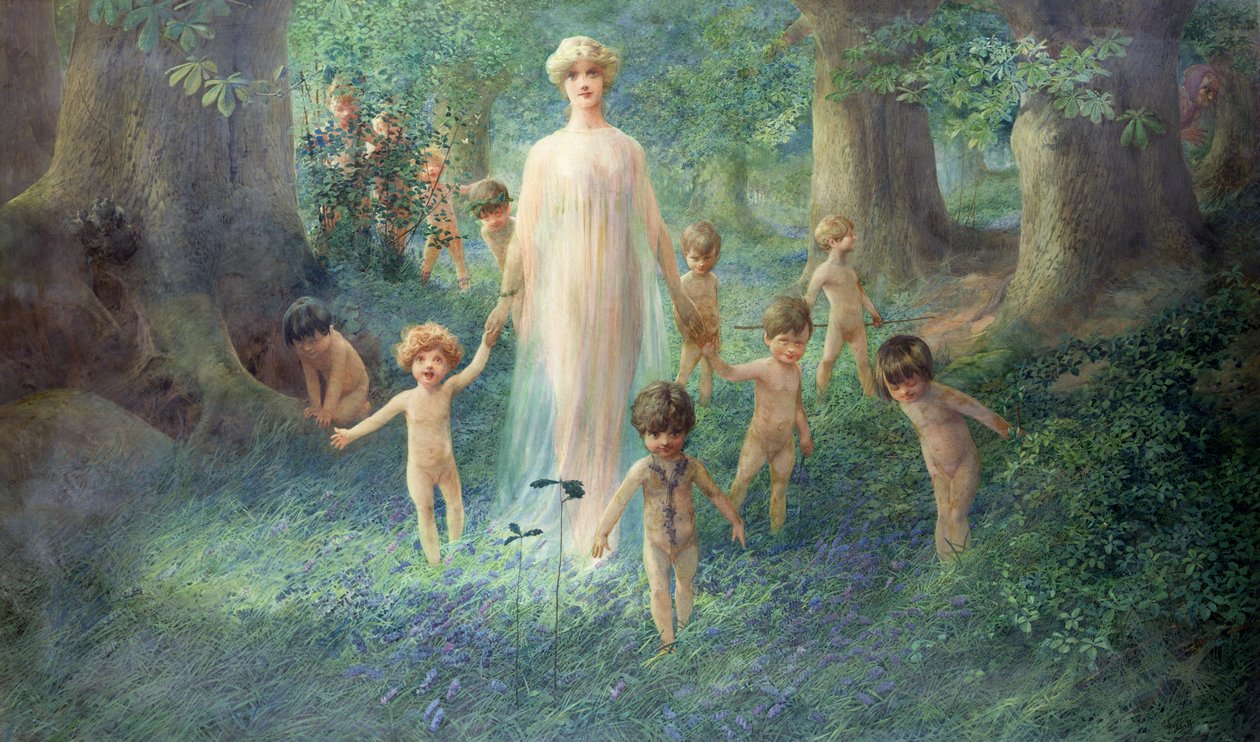 Fairy Wood (akvarell på papper) av John Hassall