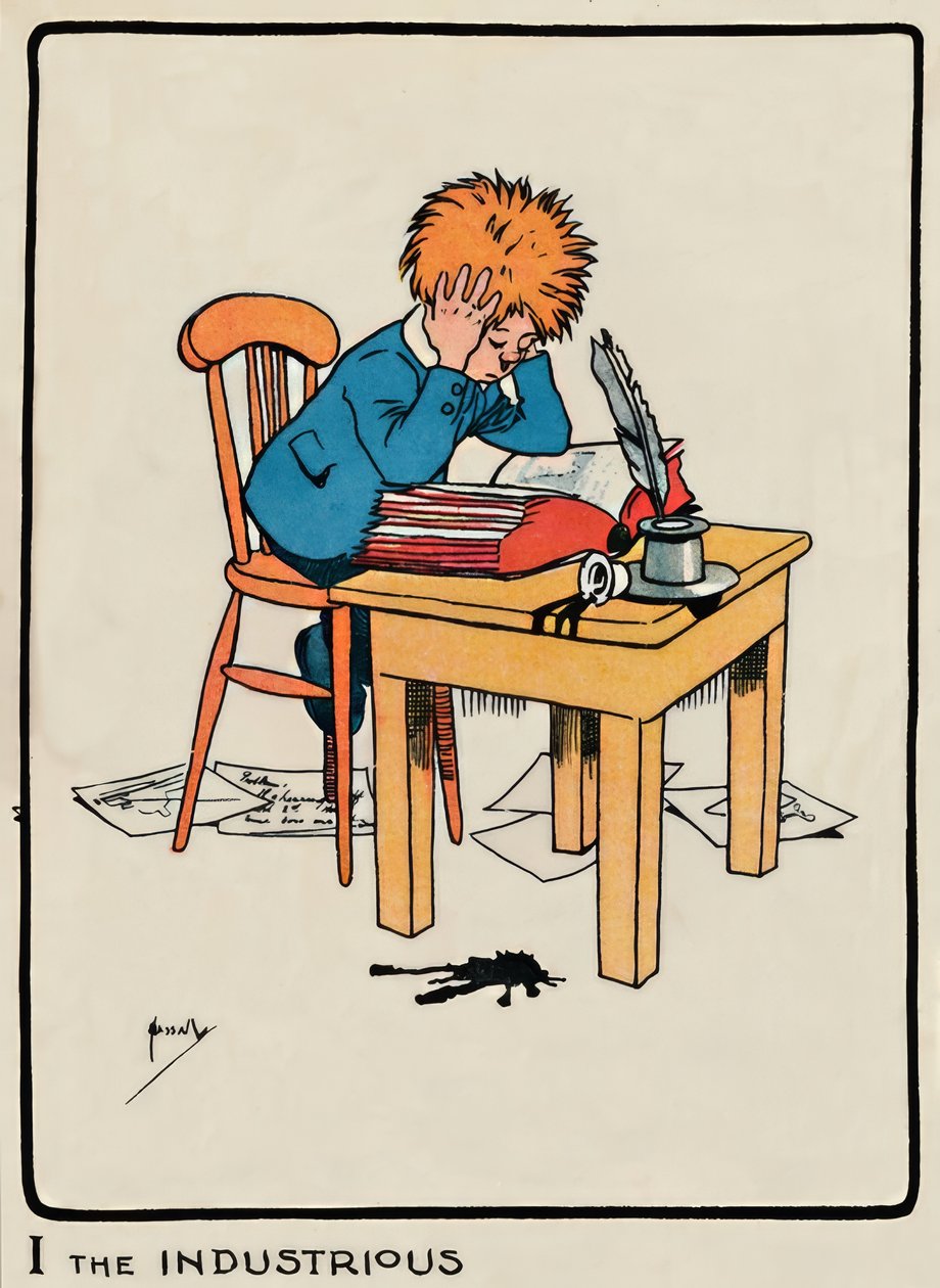 Jag den flitige / J. Hassall / Zeichnung, 1903 av John Hassall