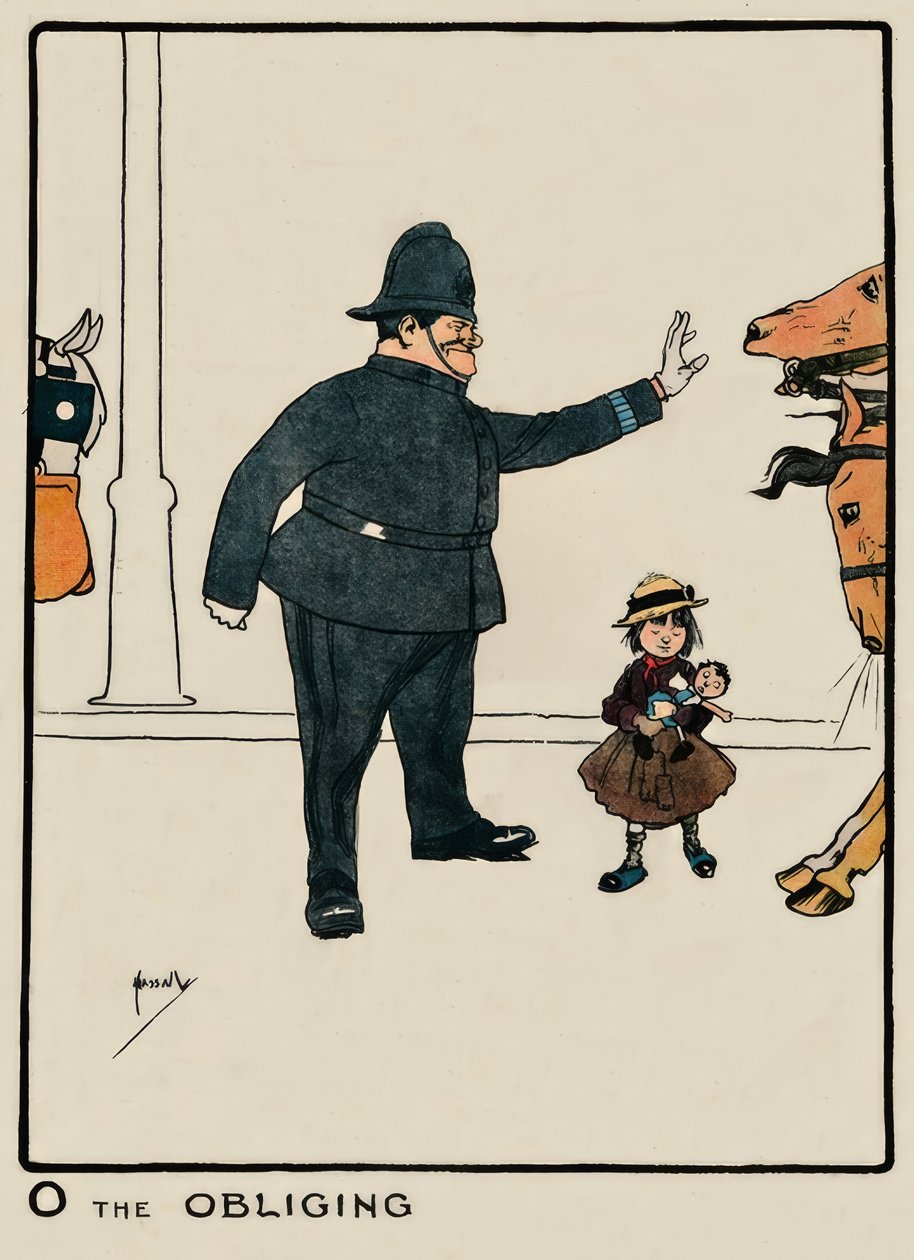 O den förpliktigande / J. Hassall / Teckning, 1903 av John Hassall