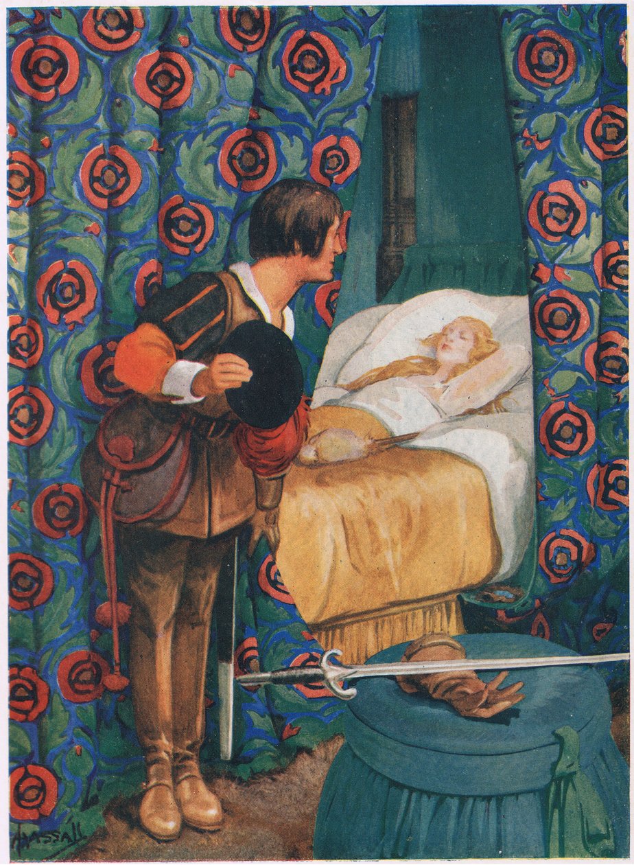 Törnrosa (litho) av John Hassall