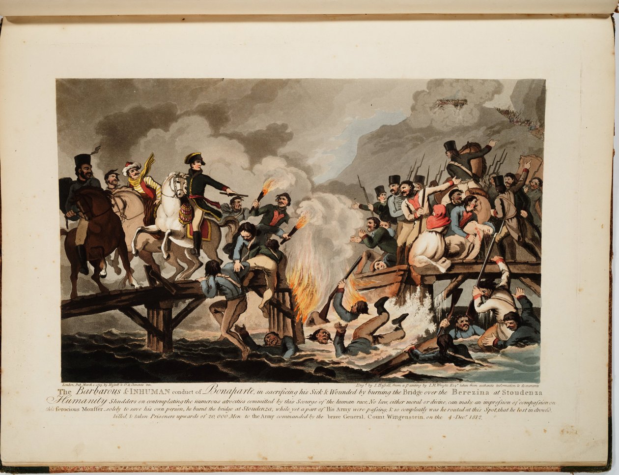 Fransk armé korsade Berezina i november 1812, 1813 av John Hassell