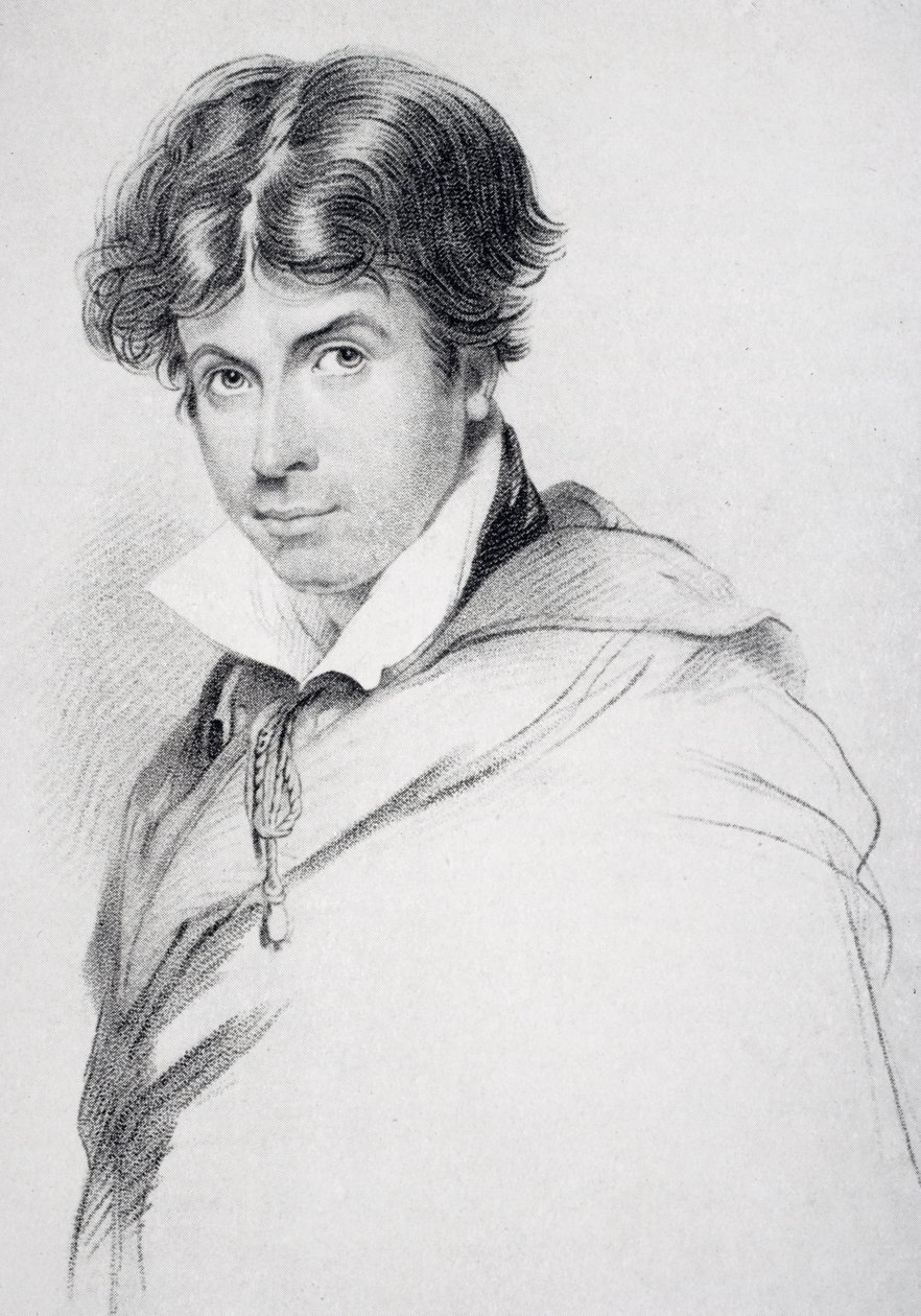 James Henry Leigh Hunt (1784-1859) 44 år, graverad av Henri Meyer (1844-99) från 