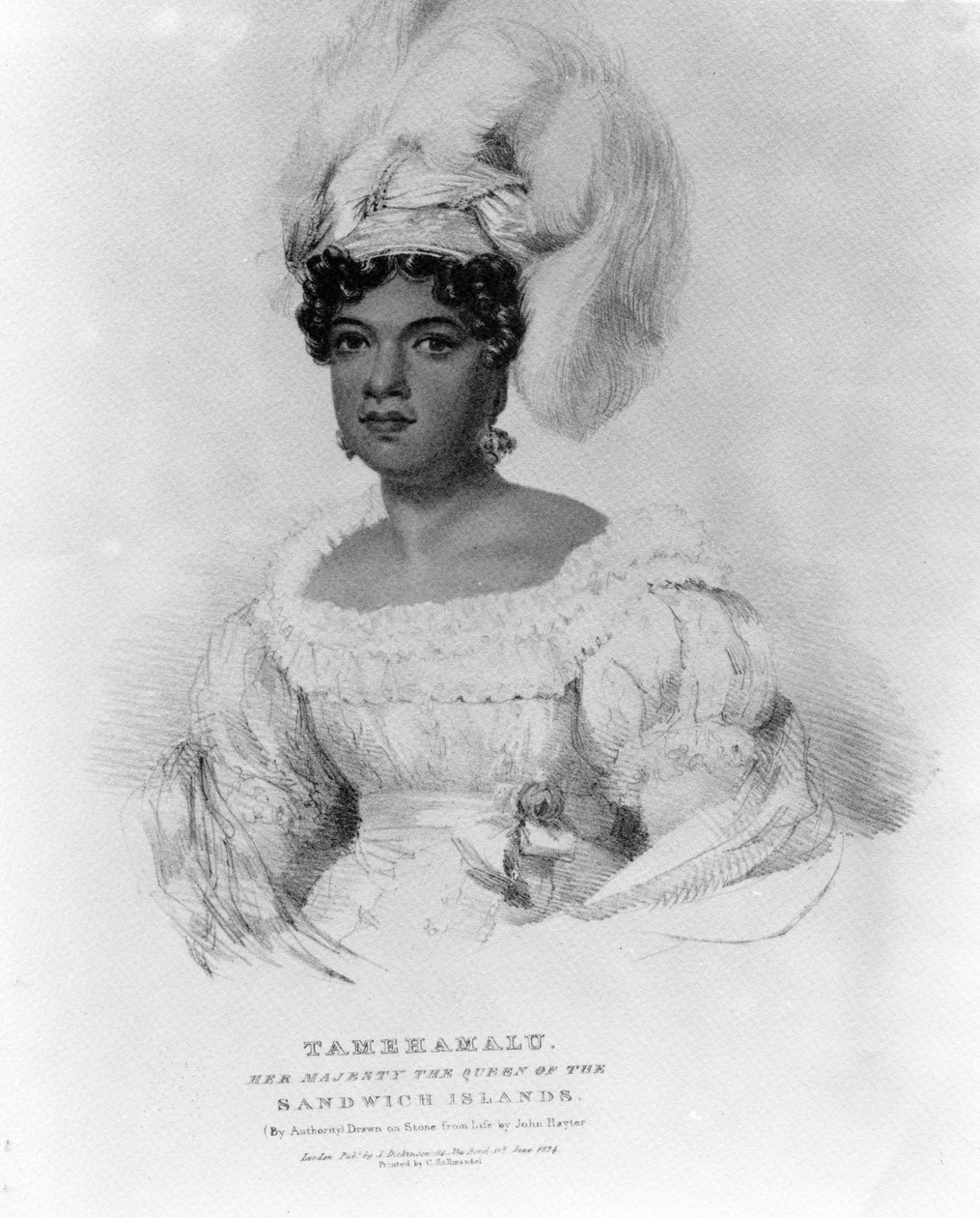 Tamehamalu, Hennes Majestät Drottningen av Sandwichöarna, 1824 av John Hayter
