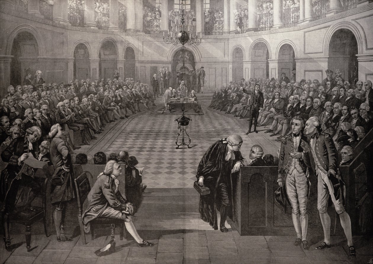 The Irish House of Commons, AD 1790, College Green, Dublin, från 