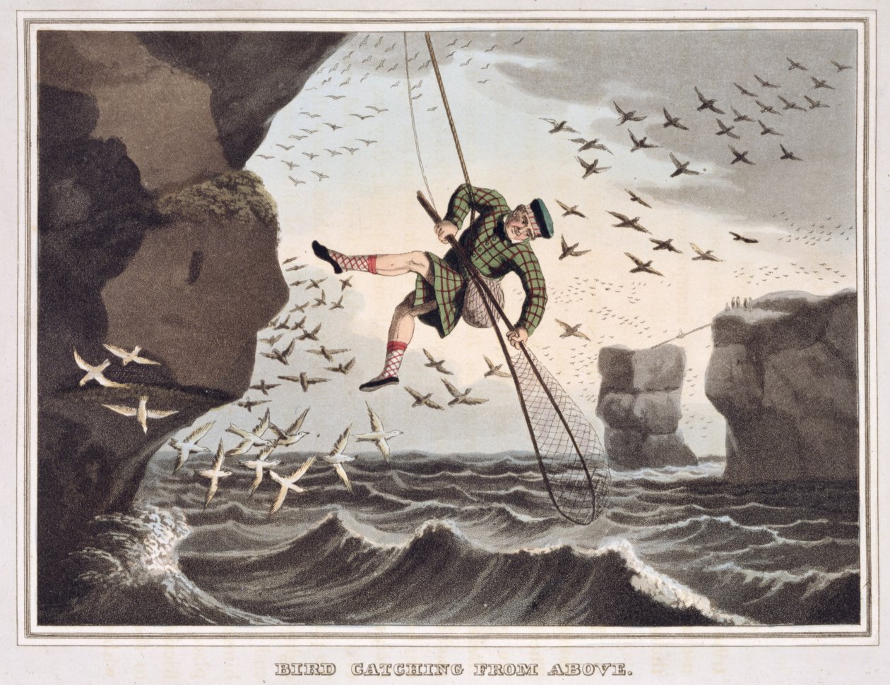 Fågelfångst ovanifrån, graverad av Matthew Dubourg (fl.1785-1820), utgiven av Edward Orme, 1813 av John Heaviside Clark