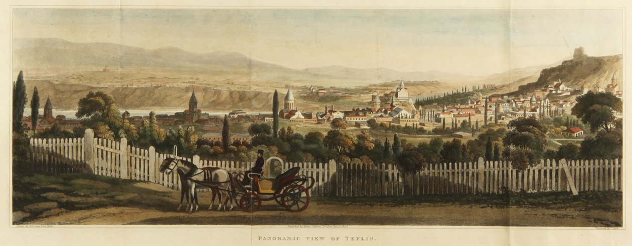 Panoramautsikt över Tiflis, 1827 av John Heaviside Clark
