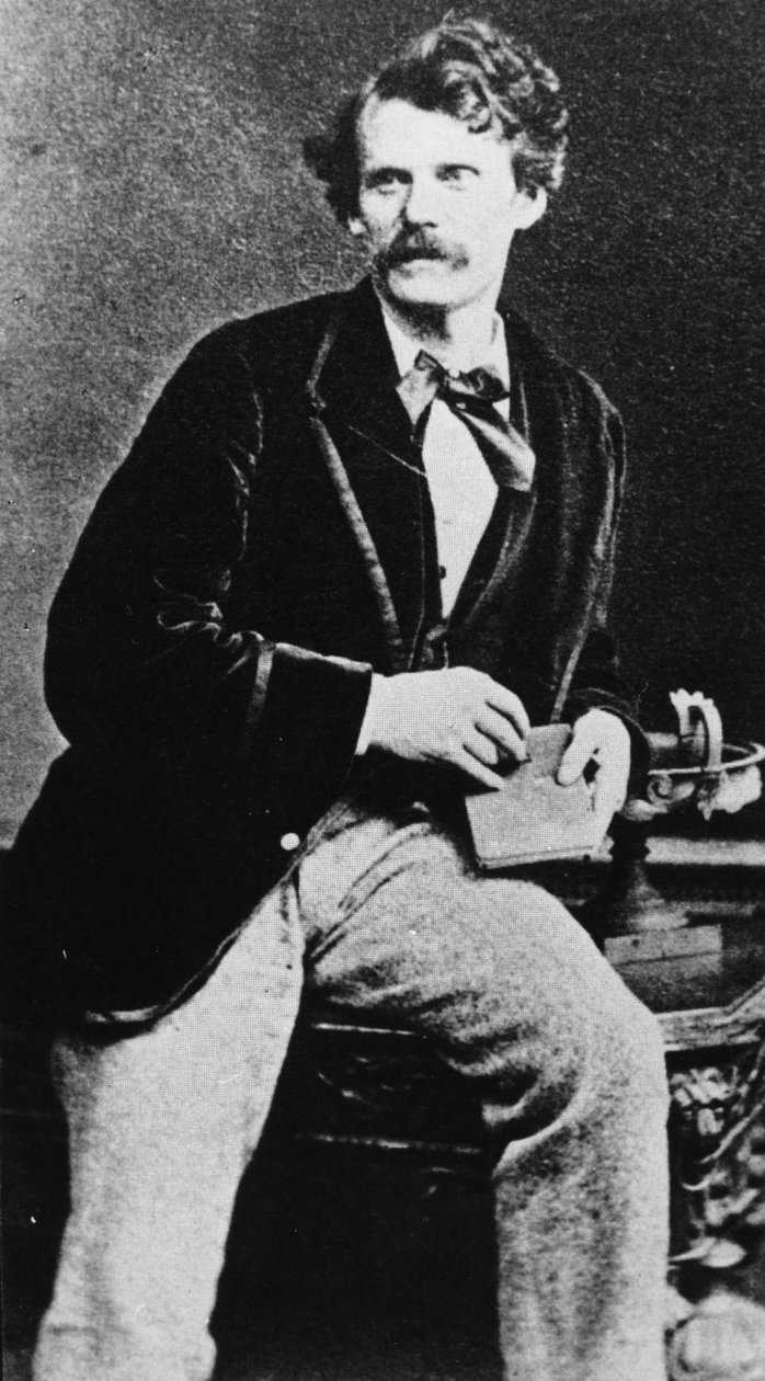 Daniel Dunglas Home (bw foto) av John Hector Cutten