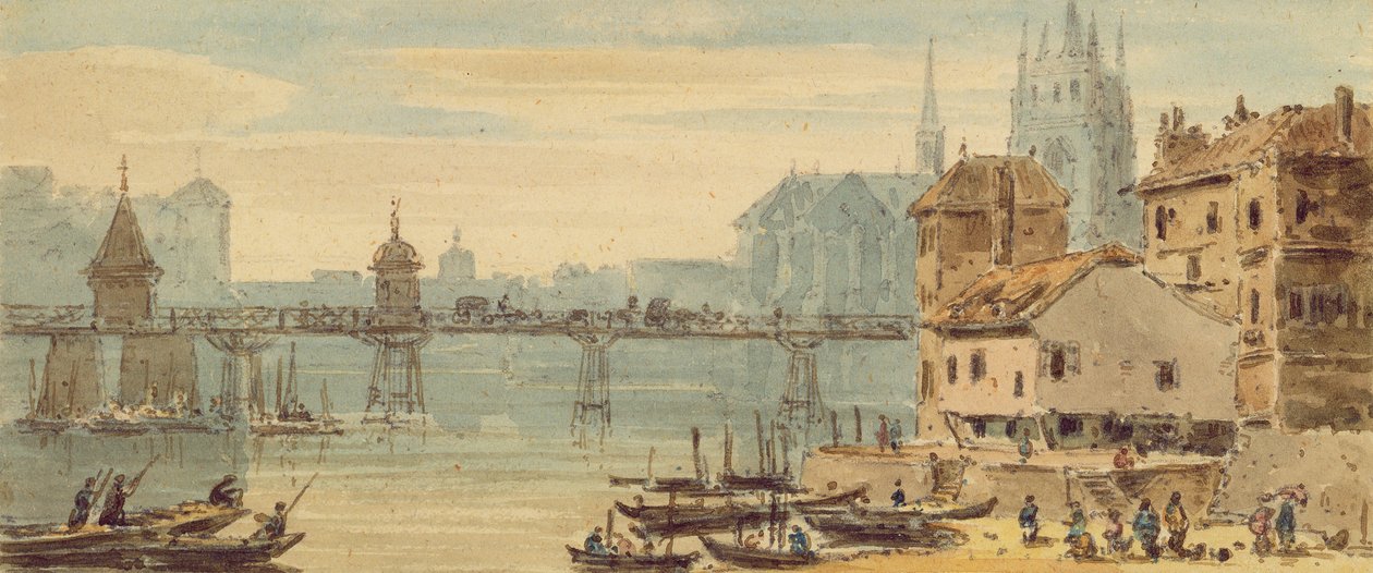 Basel, ca 1807 (wc och penna och bläck på papper) av John Henderson