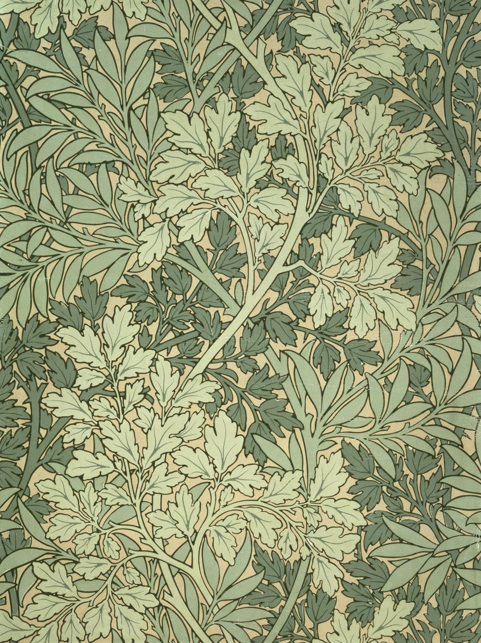 Bladtapeter, designade av John Henry Dearle (1860-1932) för Morris and Company av John Henry Dearle