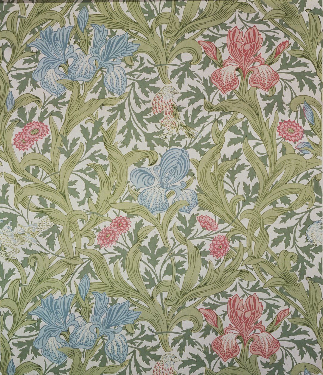 Iris tapet, designad av John Henry Dearle (1860-1932) för Morris und Company, 1902 av John Henry Dearle