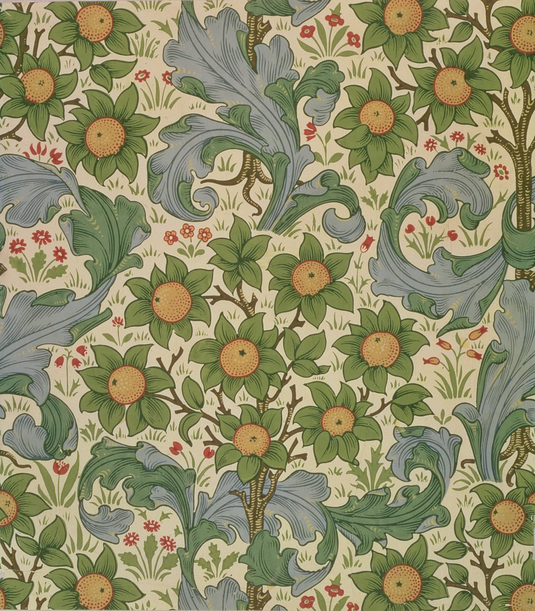 Orchard tapet, designad av John Henry Dearle (1860-1932) för Morris and Company, 1899 av John Henry Dearle