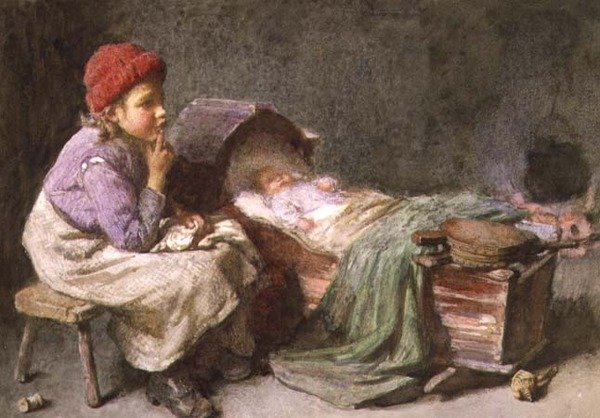 Hysch, hysch (akvarell) av John Henry Henshall