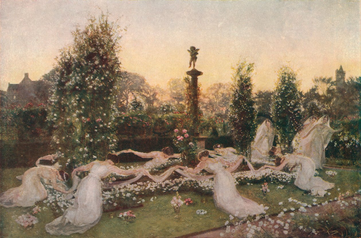 Cupids trädgård, c1900, 1912 av John Henry Lorimer