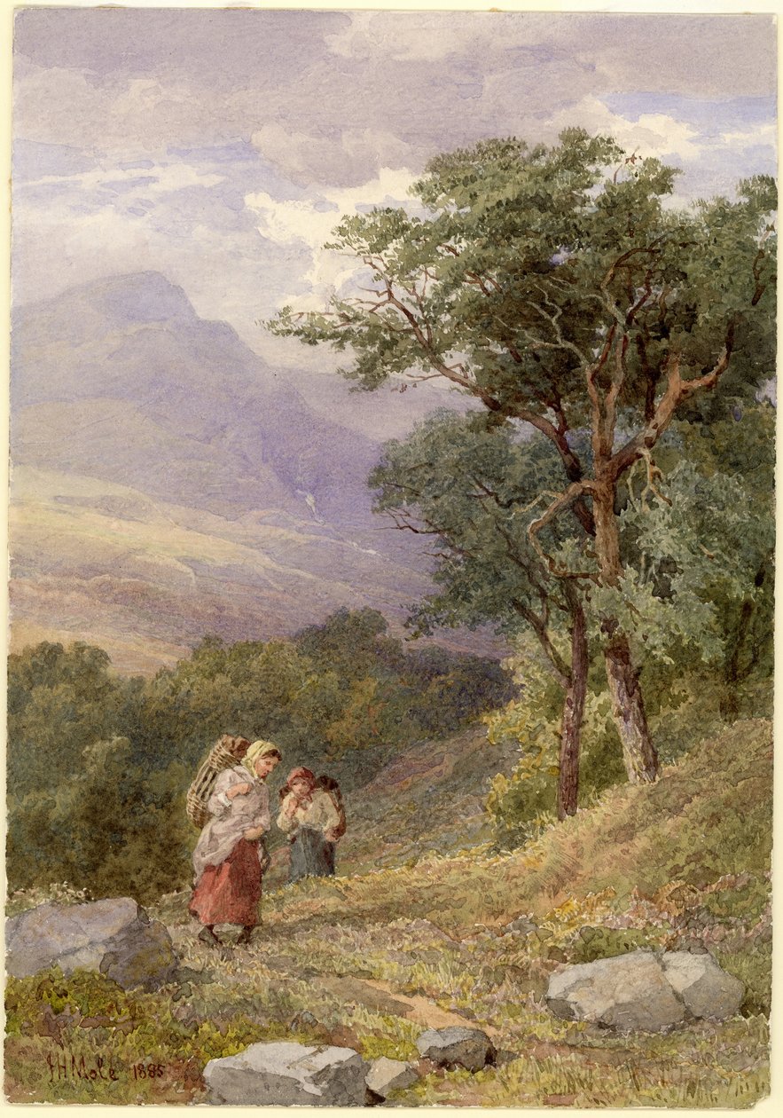 Nära Tarbert, Loch Fyne (penna och akvarell på papper) av John Henry Mole