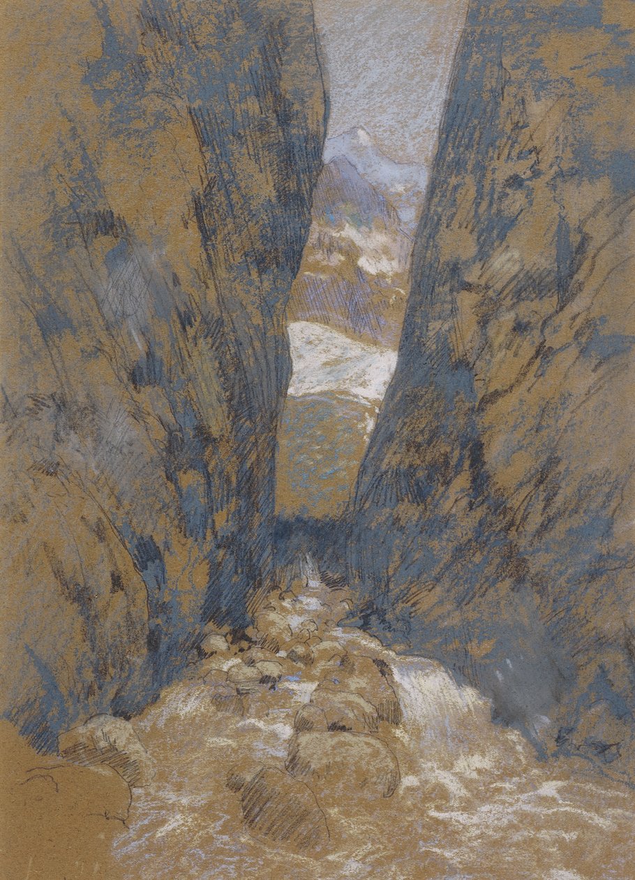 En bergsklyfta av John Henry Twachtman