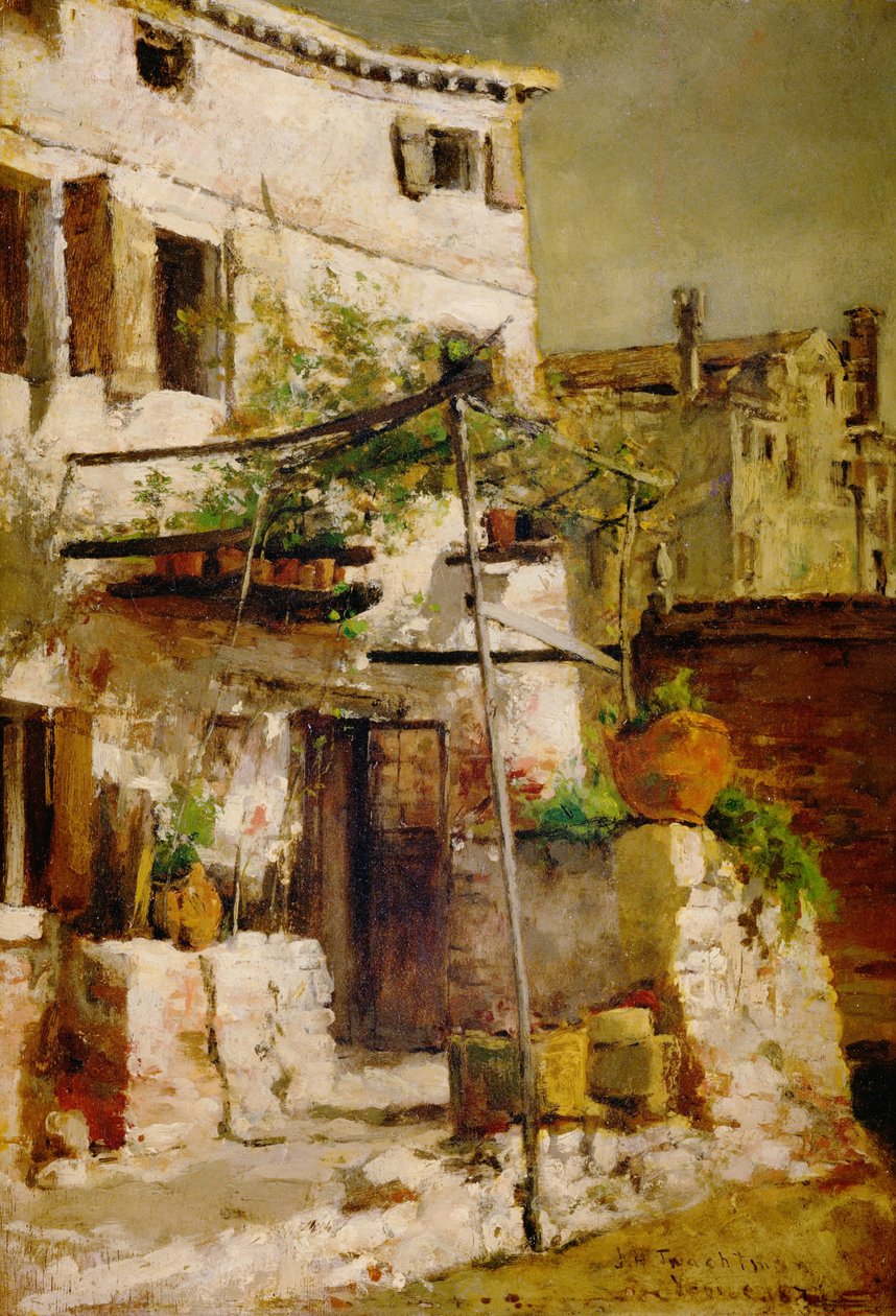 En venetiansk scen, 1877 av John Henry Twachtman
