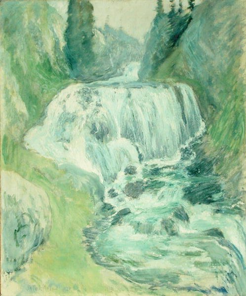 Cascades Waterfall (olja på duk) av John Henry Twachtman