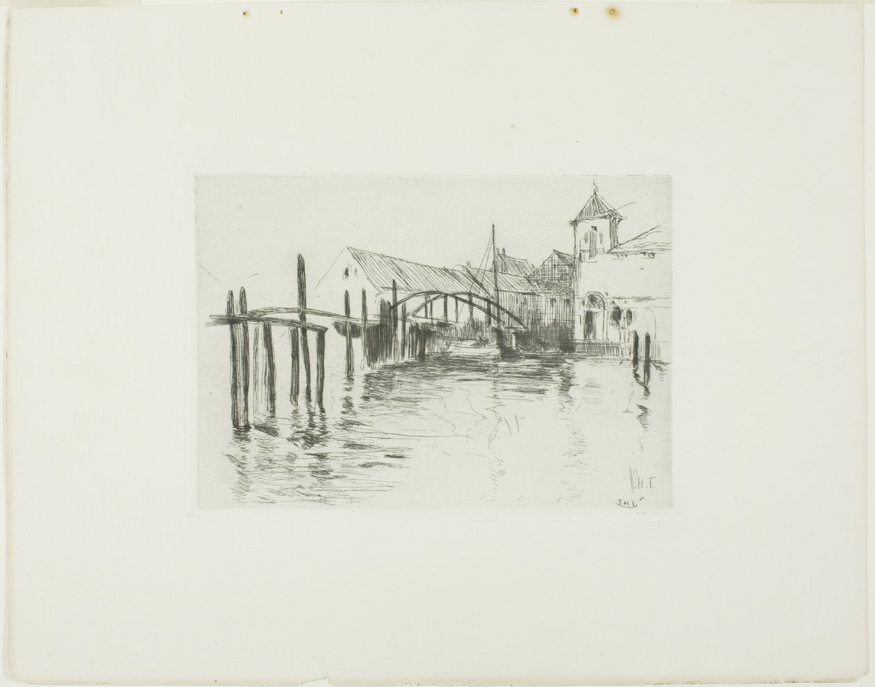 Docka i Newport av John Henry Twachtman