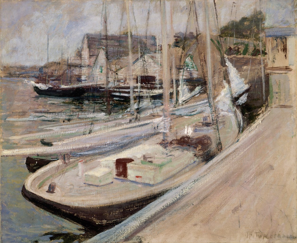 Fiskebåtar på Gloucester av John Henry Twachtman